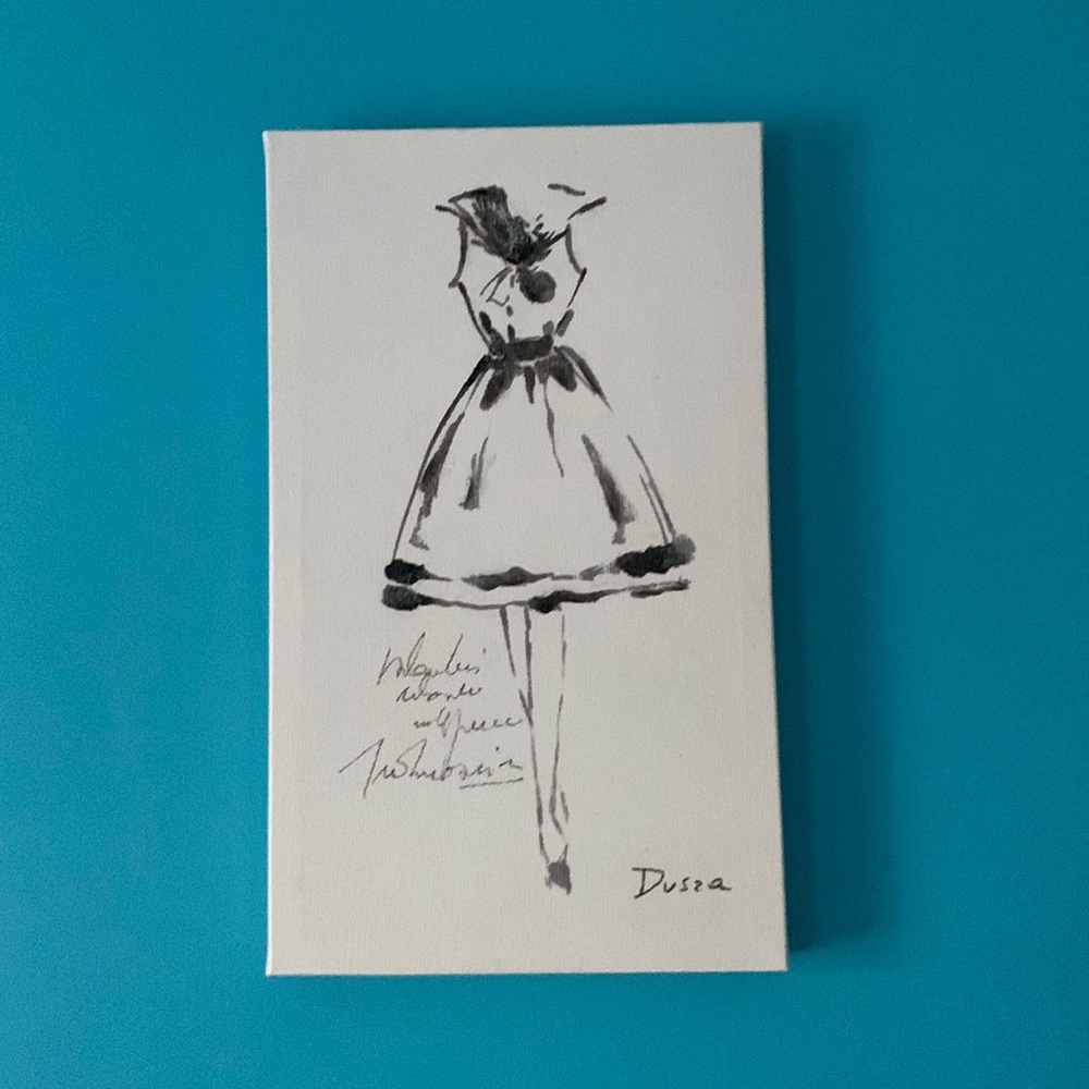 Dress painting on canvas